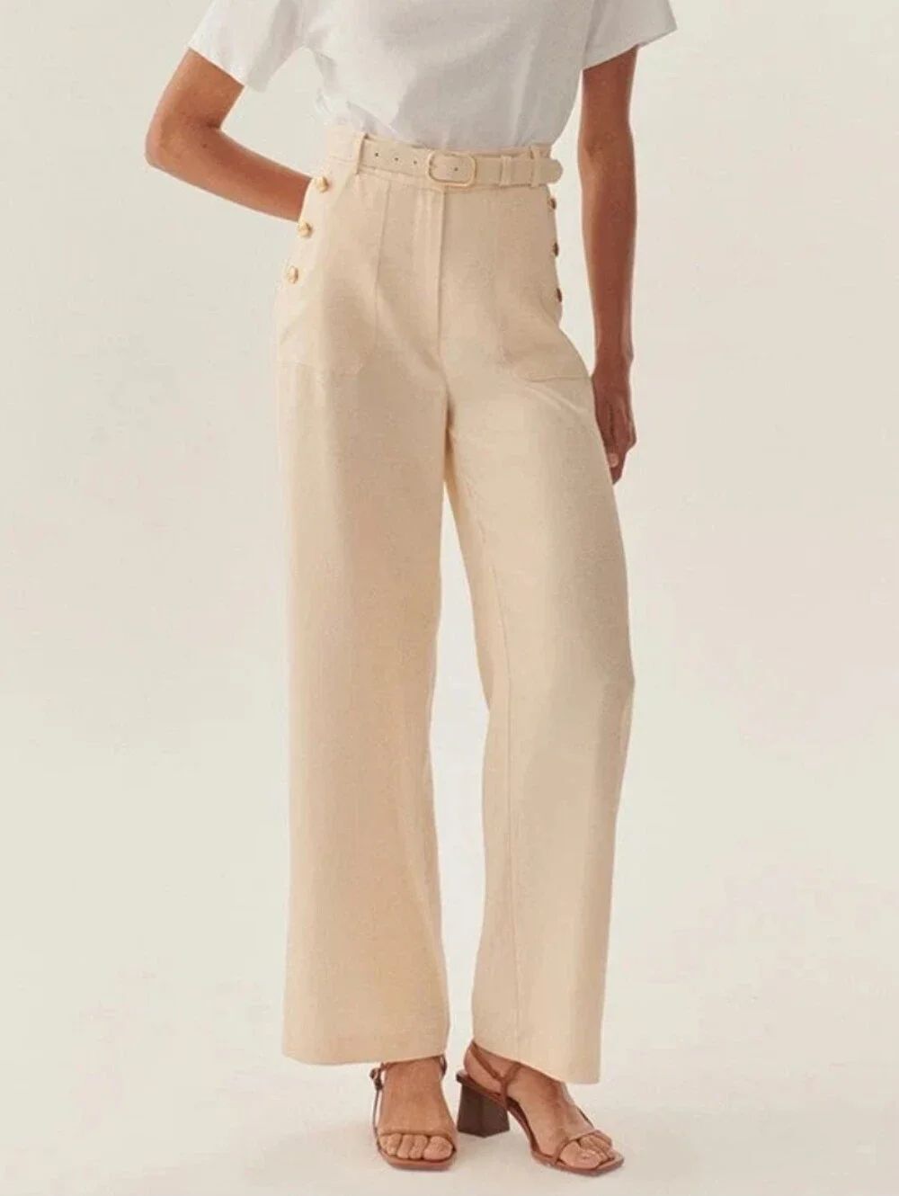 Exquise Ember Refined Creased Wide Leg Pants Size 12